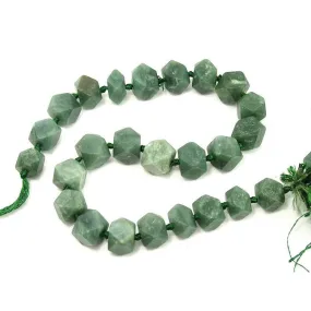 Serpentine (Afghan Jade) Faceted Cube Strand
