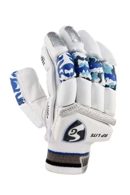 SG RP Lite Cricket Batting Gloves (Blue/White)
