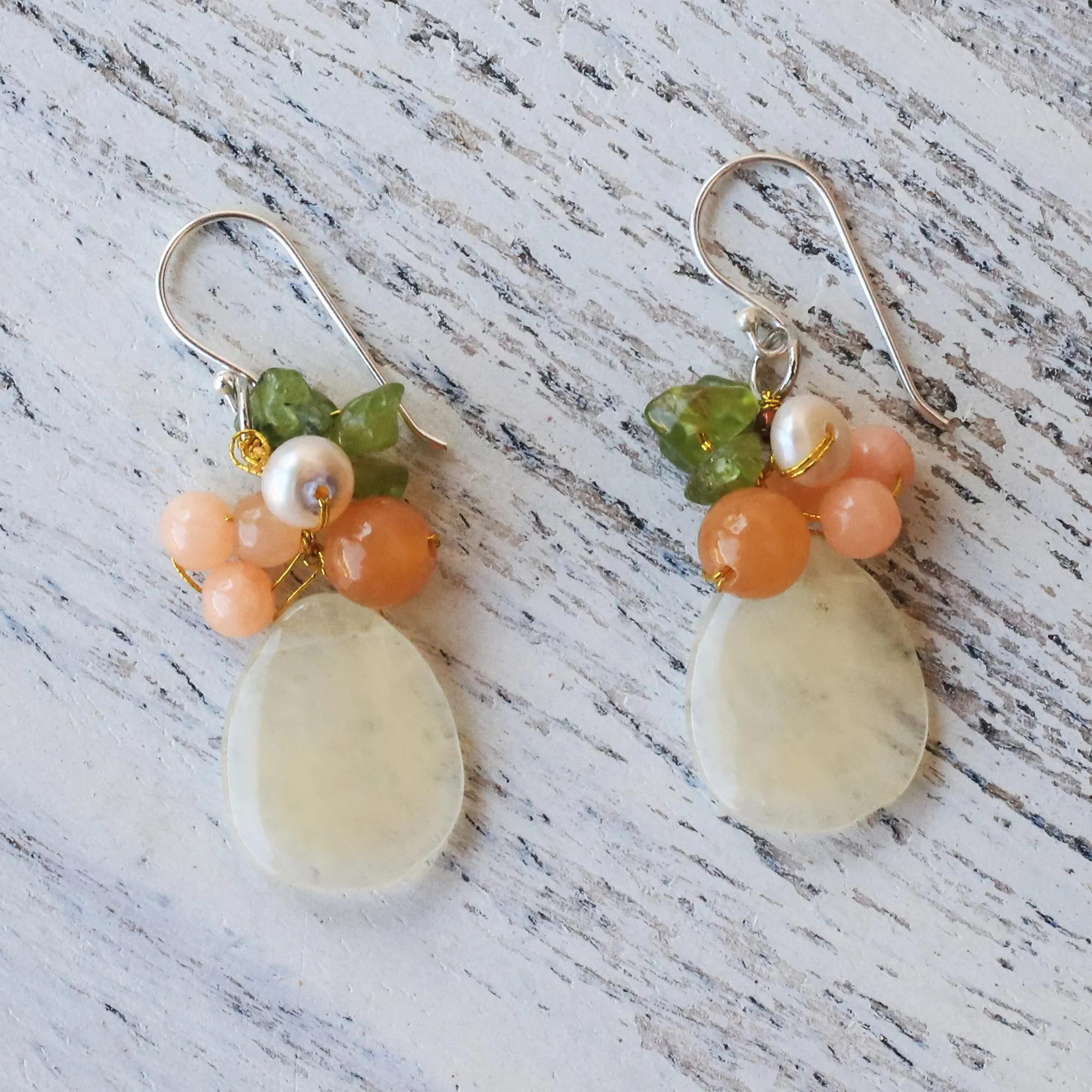 Soft Drops Beaded Earrings