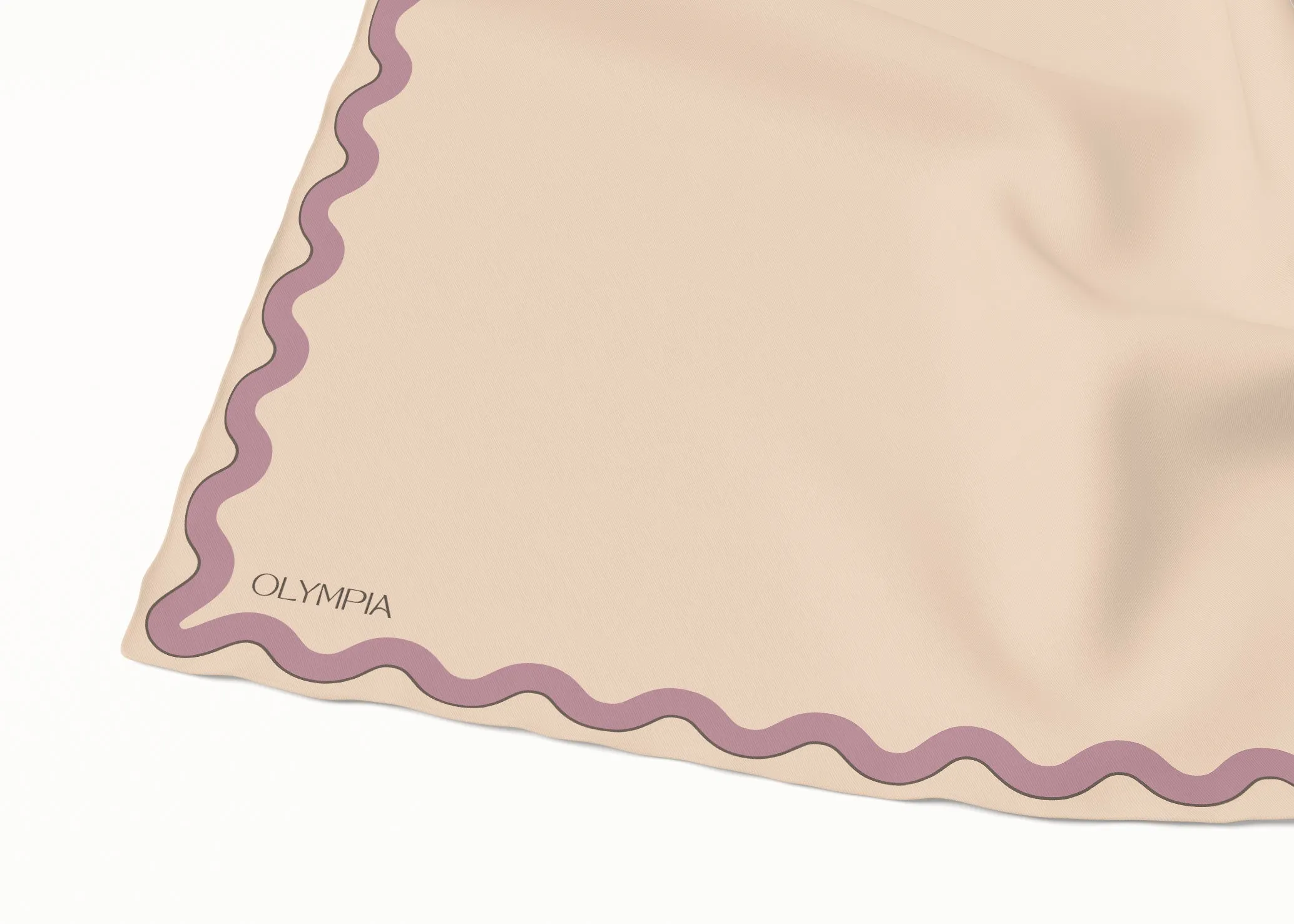 Sophie Dusty Peach/Lavender Silk Scarf - 54x54