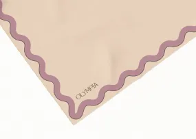 Sophie Dusty Peach/Lavender Silk Scarf - 54x54