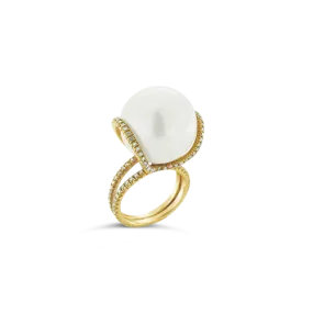 South Sea Pearl & Diamond Ring
