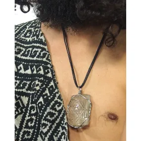 Sri Yantra Quartz Pendant Necklace
