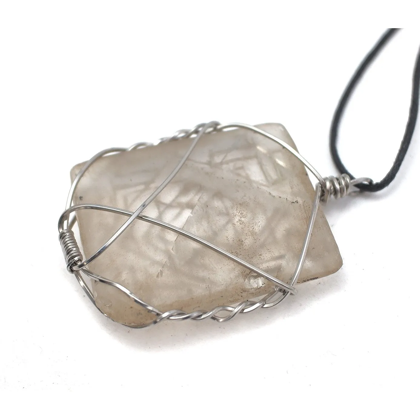 Sri Yantra Quartz Pendant Necklace