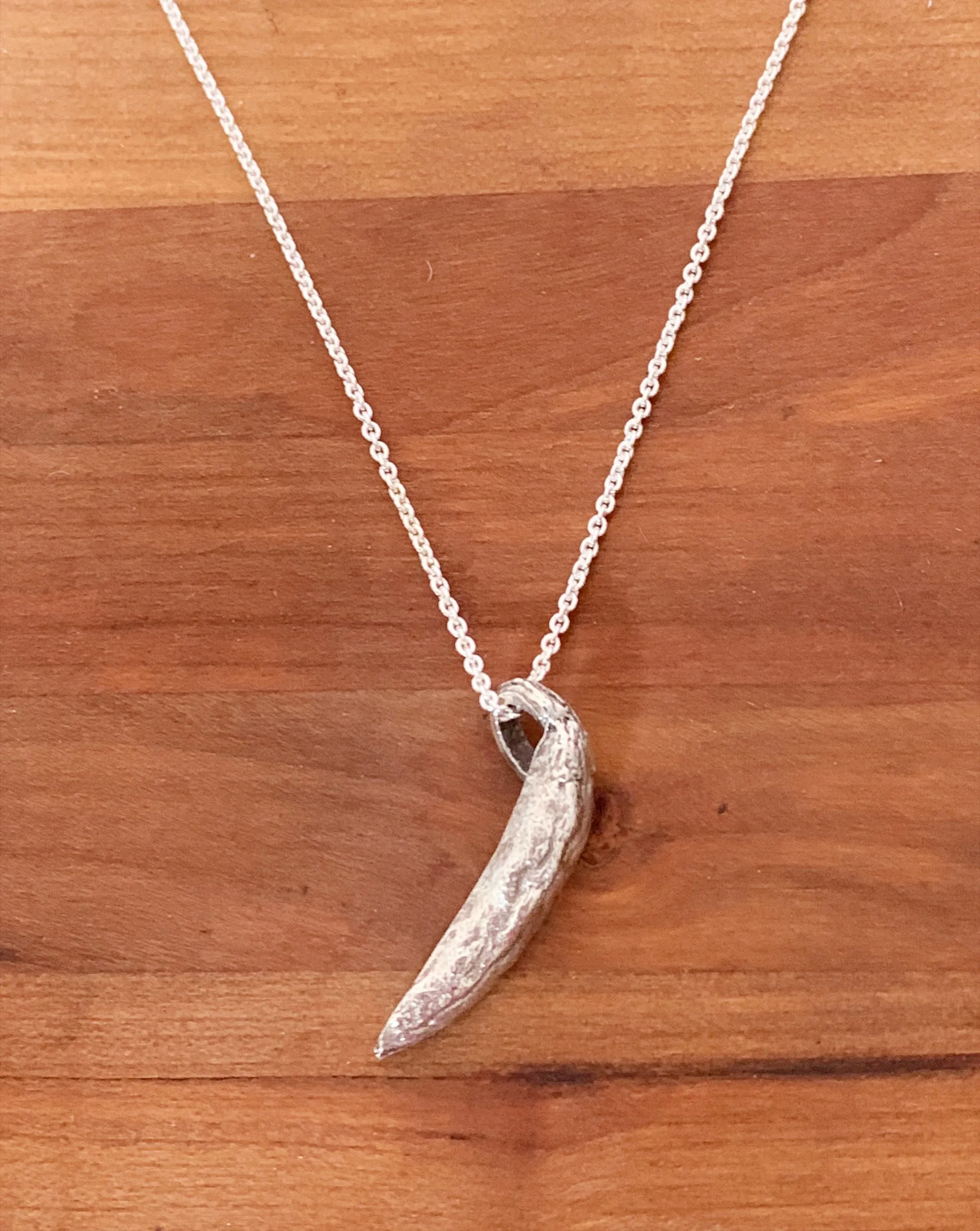 Sterling Silver Chili Pepper Pendant Necklace