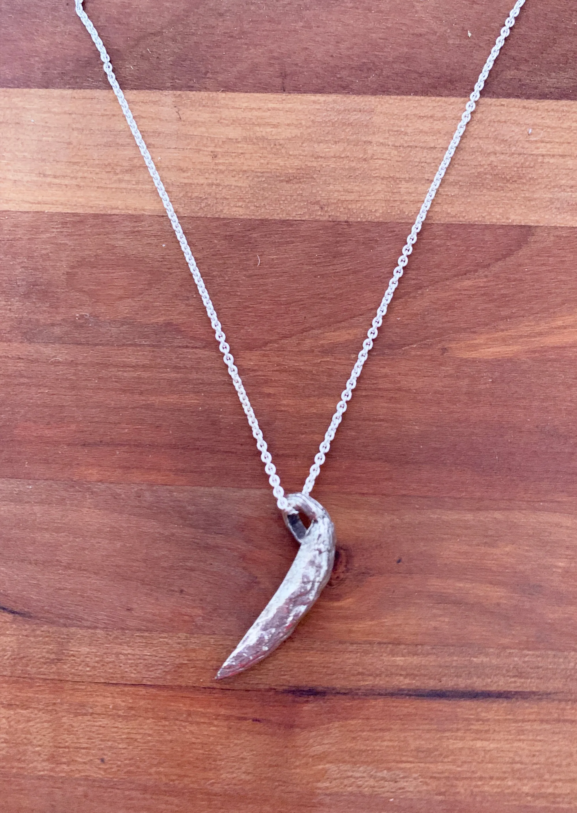 Sterling Silver Chili Pepper Pendant Necklace