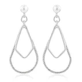 Sterling Silver Fancy Patterned Drop Earrings