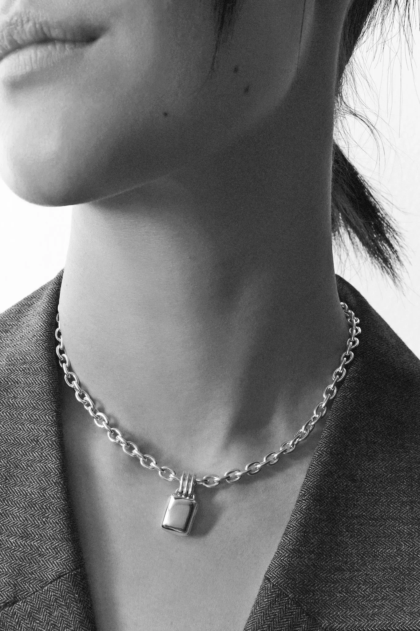 Sterling Silver Puffed Locket