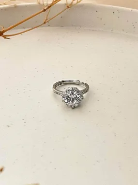 Striking Moissanite Engagement Ring