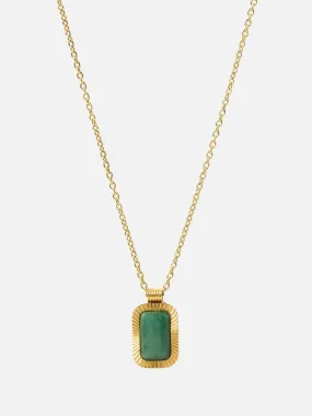 Teo Gold Necklace - Jade