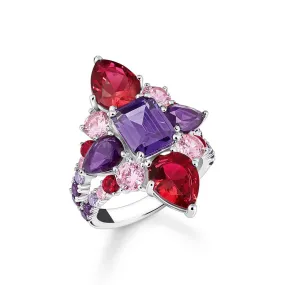 Thomas Sabo Sterling Silver Heritage Synthetic Amethyst Cocktail Ring