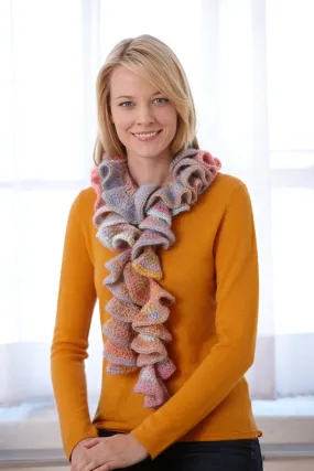 Tropical Ruffle Scarf Pattern (Crochet) - Version 2