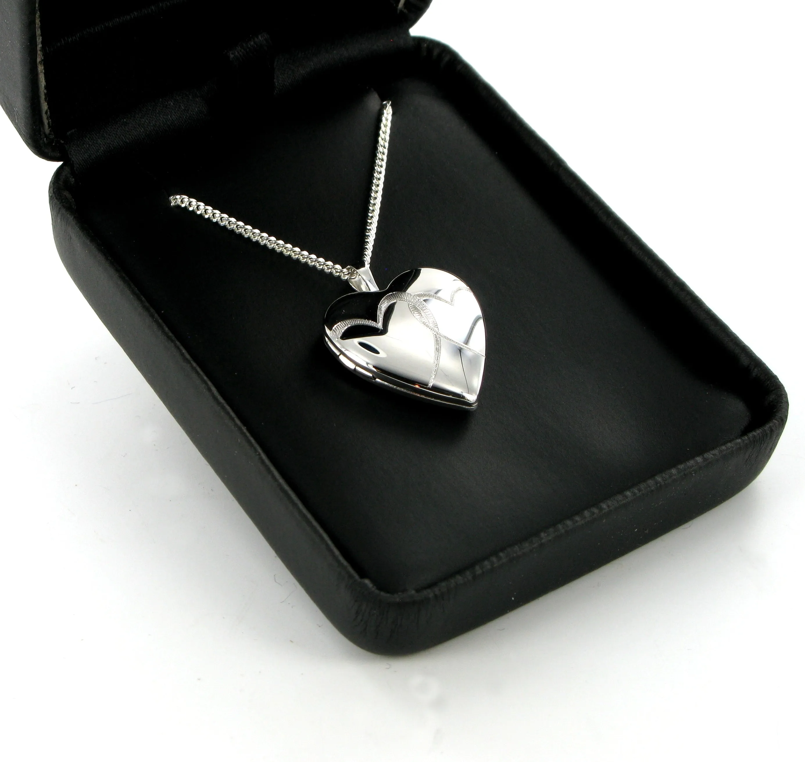 Twin Hearts Locket & 18" Curb Chain