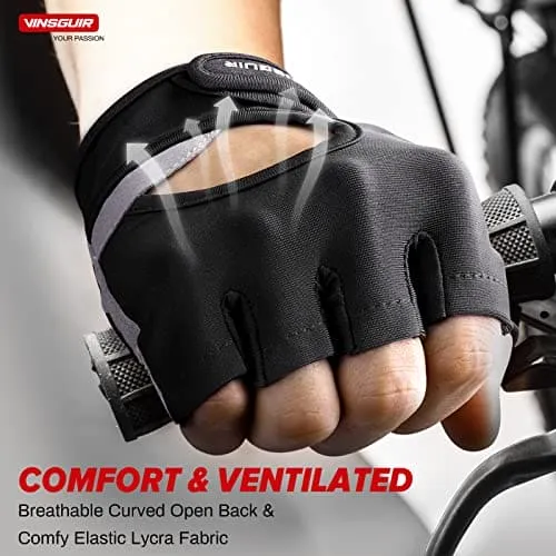 VINSGUIR Workout Gloves for Men and Women, Weight Lifting Gloves with Excellent Grip, Lightweight Gym Gloves for Weightlifting, Cycling, Exercise, Training, Pull ups, Fitness, Climbing and Rowing