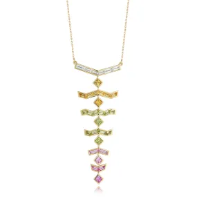 White Diamond Vibrations Necklace in Wildflower