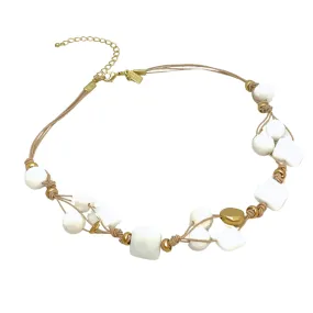 White Jade Woven Necklace