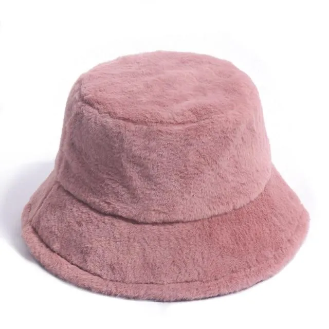 Women Felt Hat Winter Fedora Bucket Hat Women Classic Bucket Hat