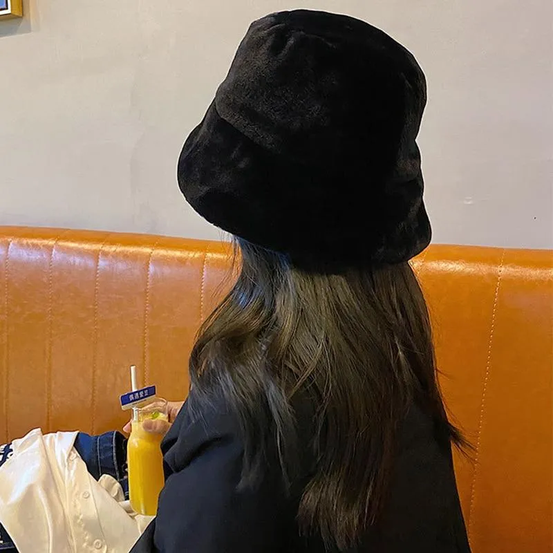 Women Felt Hat Winter Fedora Bucket Hat Women Classic Bucket Hat