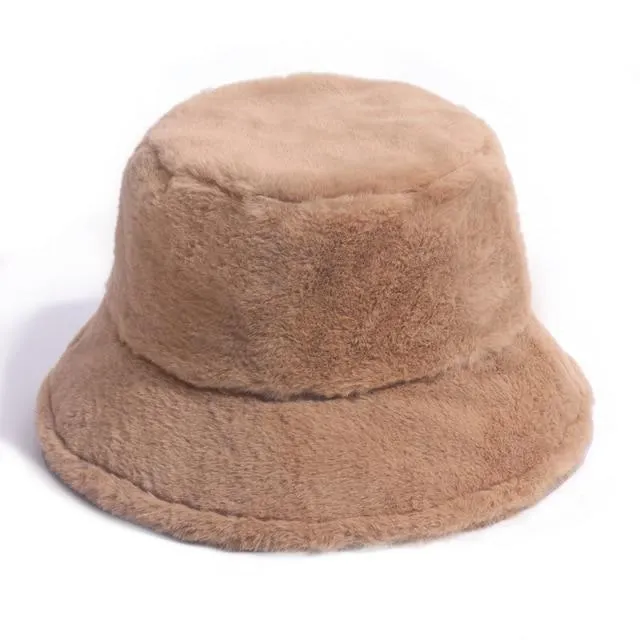 Women Felt Hat Winter Fedora Bucket Hat Women Classic Bucket Hat