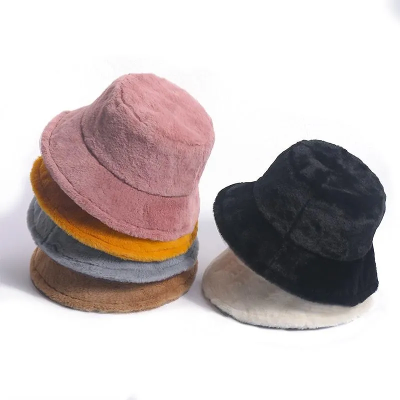 Women Felt Hat Winter Fedora Bucket Hat Women Classic Bucket Hat