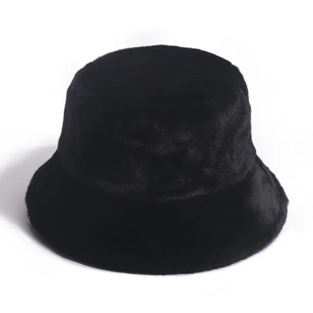 Women Felt Hat Winter Fedora Bucket Hat Women Classic Bucket Hat