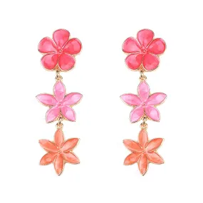 Yellow Chimes Floral Earrings for Women Gold Plated Multicolour Floral Long Drop Earrings for Women and Girls