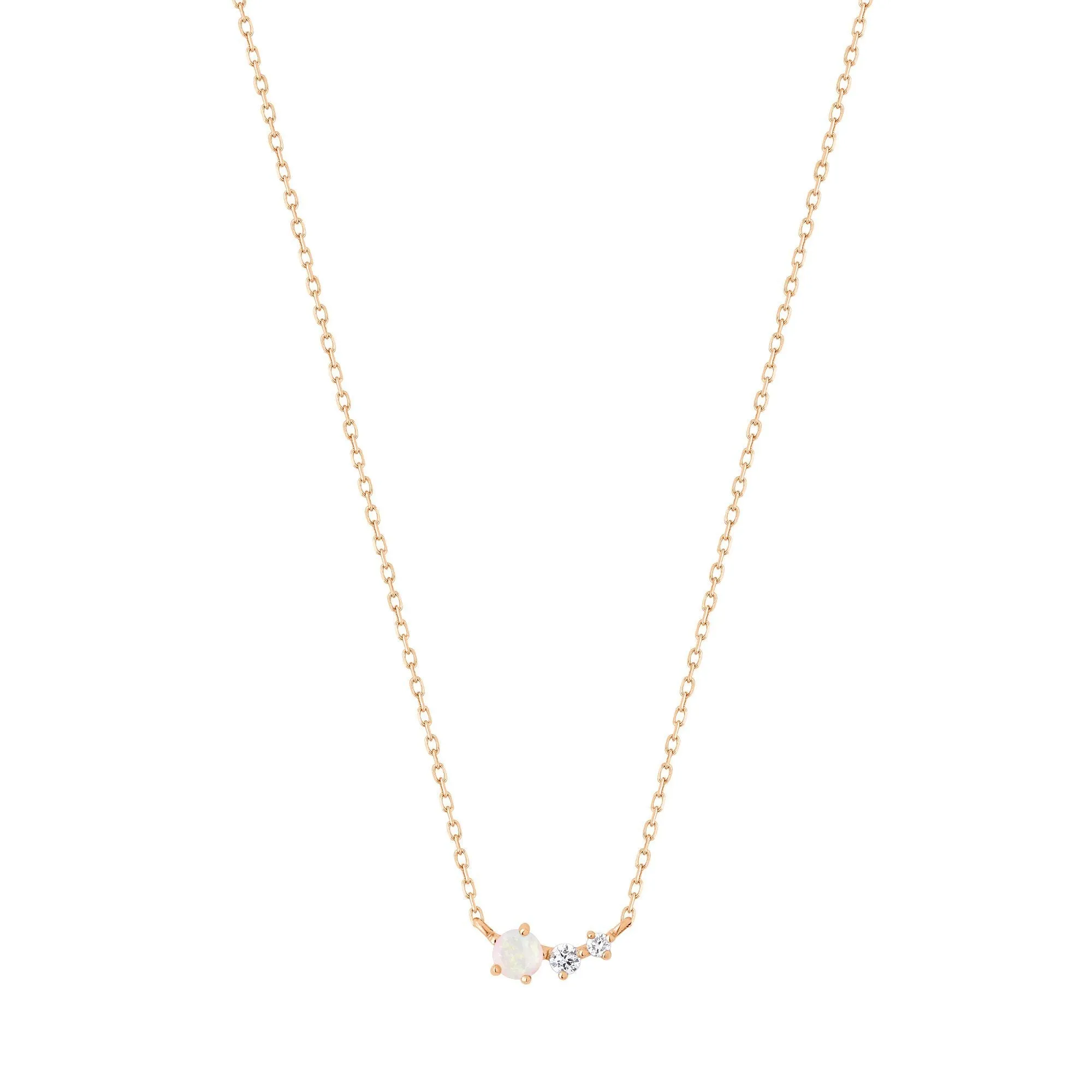 ZARA | Opal and Diamond Necklace