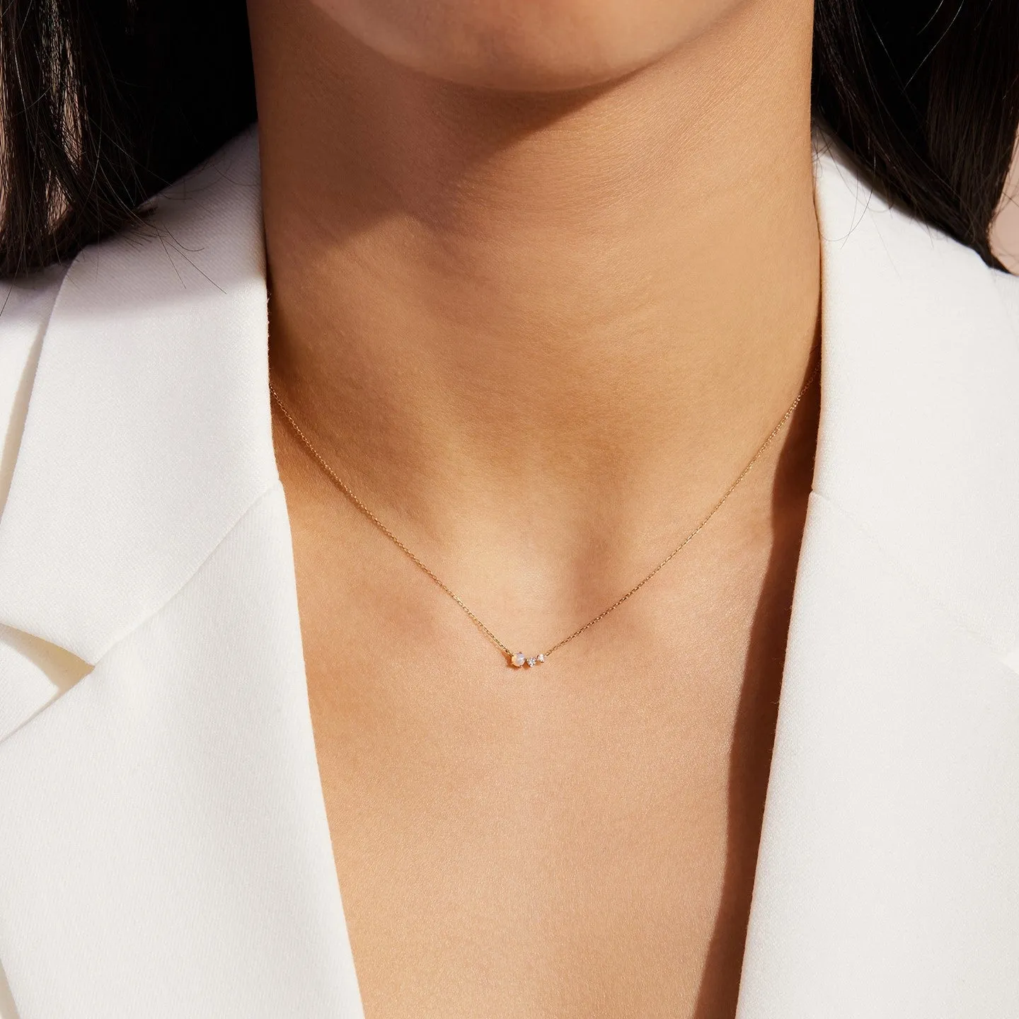 ZARA | Opal and Diamond Necklace